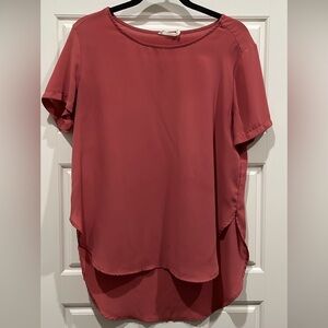 Mauve hi-low blouse